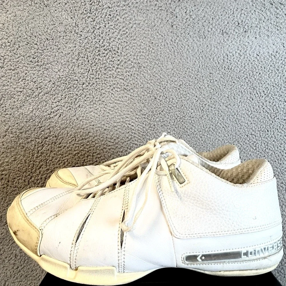 Vintage Wade Converse 1 Signature OX Low Top Size 10.5 White Silver 1V191 Y2K - Picture 2 of 8